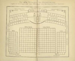 Der alte Sitzungssaal des Herrenhauses zugleich Sitzungssaal des Reichstags des Norddeutschen Bundes