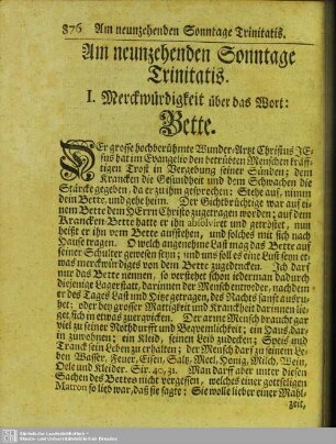 Am neunzehenden Sonntage Trinitatis