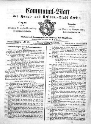 No. 47: No. 47, 09.November 1862