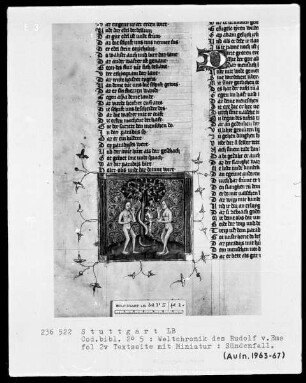 Weltchronik des Rudolf von Ems — Der Sündenfall, Folio 2verso