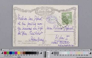 Postkarte an Richard Dehmel