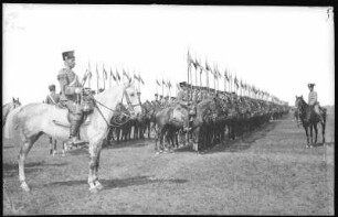 Großenhain. 1. Königlich Sächsisches Husaren-Regiment Nr. 18 - Parade-Aufstellung