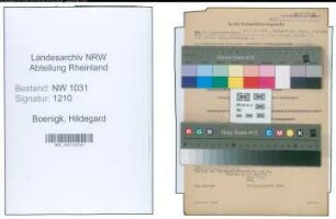 Entnazifizierung Hildegard Boenigk , geb. 03.10.1901 ()