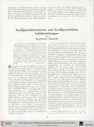 5/6: Kunstgewerbemuseum und Kunstgewerbliche Lehrsammlungen