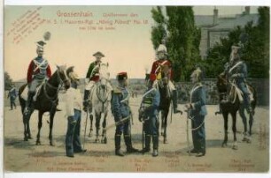 Großenhain. Uniformen des Königlich Sächsischen Husaren-Regiments Nr.18
