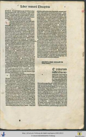 Liber urinarum Theophili.
