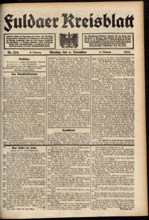 Ausgabe vom Montag, den 06. November 1911.