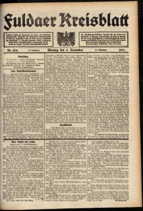 Ausgabe vom Montag, den 06. November 1911.
