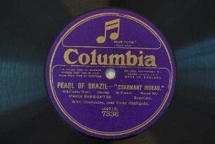 Pearl of Brazil - "Charmant Oiseau" : (Charming bird) / (David)
