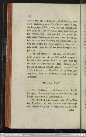 Von der Kolik