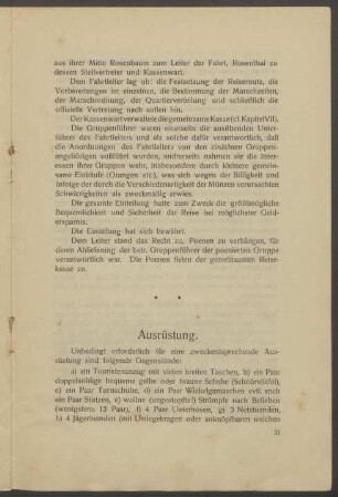 Ausrüstung