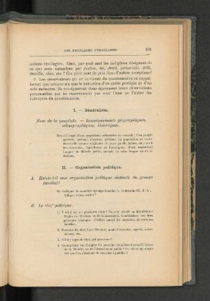 I. Généralités.