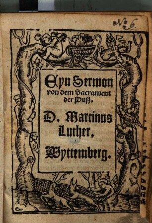 Eyn Sermon von dem Sacrament der Pusz