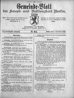 1908,45: No. 45, 8. November 1908