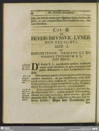 Cap. II. De Feudis Brunsvic. Luneb. Non Regalibus