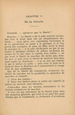Chapitre V De la liberté.