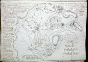 WHK 40 Hessische Revüen und Manöver: Plan der Manöver bei Kassel, 16. Mai 1773