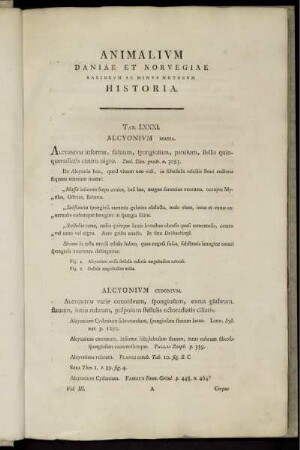 Animalivm Daniae et Norvegiae Rariorvm Ac Minvs Notorvm Historia. Tab. LXXXI. [bis] Tab. CXX.