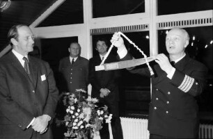 Freiburg: Ministerpräsident Filbinger und Kapitän Stange