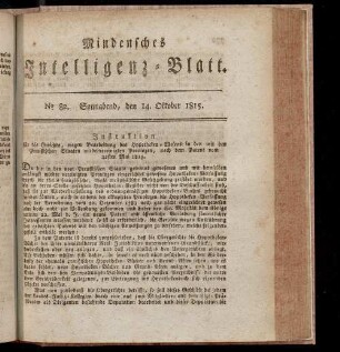 Mindensches Intelligenz-Blatt