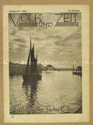 Sozialdemokratische Illustrierte "Volk und Zeit" u.a. zur Unterzeichnung des Kellog-Paktes in Paris