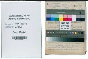 Entnazifizierung Rudolf Dorp , geb. 06.03.1895 (Arbeiter)