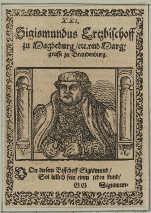Bildnis des Markgrafen Sigismund von Brandenburg, Bischof von Halberstadt
