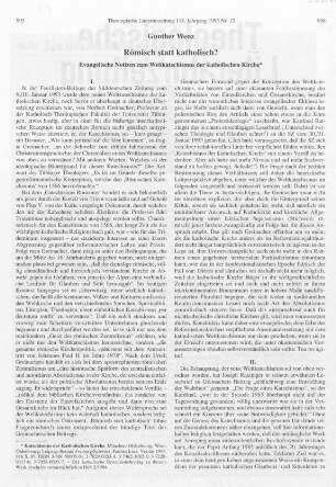 995 - 1008 Römisch statt katholisch?