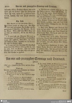 Am vier und zwanzigsten Sonntage nach Trinitatis