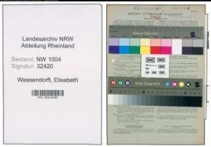 Entnazifizierung Elisabeth Wessendorft , geb. 07.08.1896 (Schwesternhelferin)