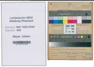Entnazifizierung Johann Mayer , geb. 13.12.1907 ()