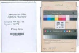 Entnazifizierung Albin Pilling , geb. 22.02.1910 (Inspektor)