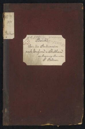 Kreuzung des Rhein-Weser-Elbe-Kanals mit der Weser, Porta Westfalica Schinkelwettbewerb 1883. Reisebericht Franz Baltzer: Reisebericht