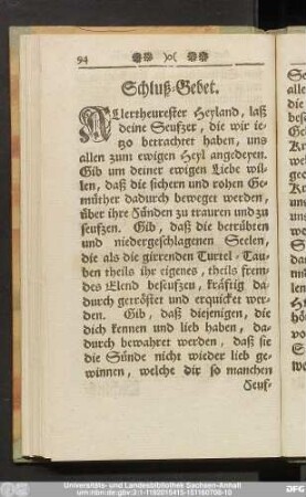 Schluß-Gebet.