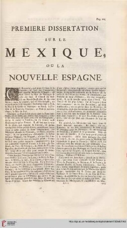 Première dissertation sur le Mexique, ou la Nouvelle Espagne