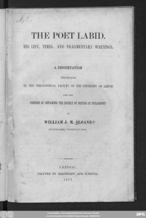 The poet Labid : his life, times and fragmentary writings