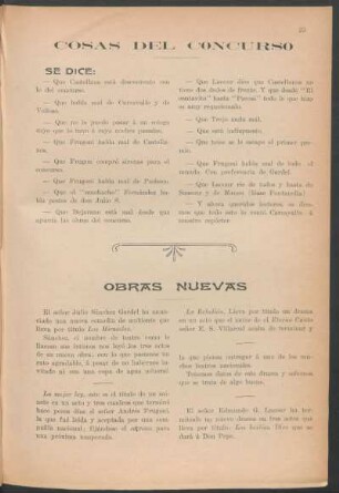 Cosas del concurso