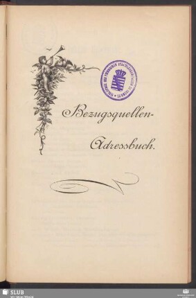 Bezugsquellen-Adressbuch