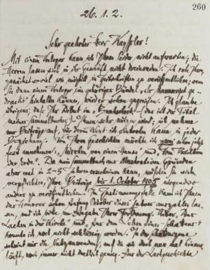 Brief an Friedrich Kayßler