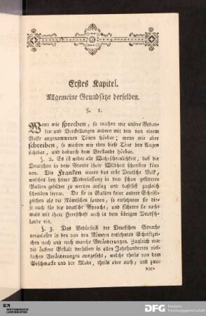 Erstes Kapitel. Allgemeine Grundsaetze derselben