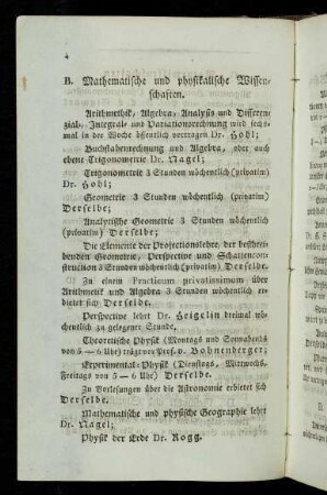 4, B. Mathematische und physikalische Wissenschaften