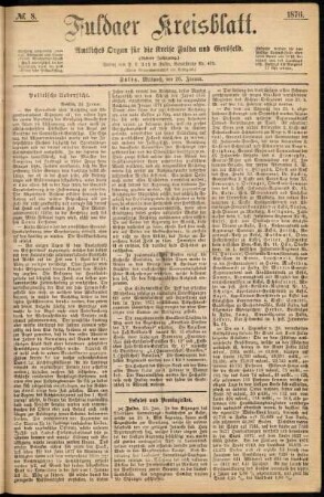 Ausgabe vom Mittwoch, den 26. Januar 1876.