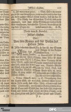 Nach dem II. Artickel.