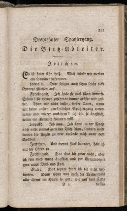 Dreyzehnter Spatziergang. Die Blitz-Ableiter