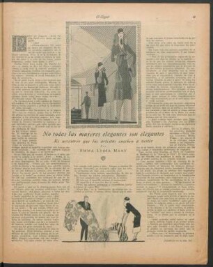 No todas las mujeres elegantes son elegantes : Es necesario que las artistas enseñen a vestir