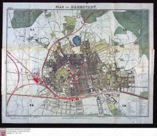 . Stadtplan von Darmstadt: Stadtplan von Darmstadt