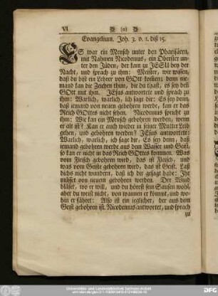 Evangelium. Joh. 3. v. 1. biß 15.