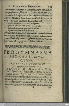 Progymnasma Sexagesimum. Minae