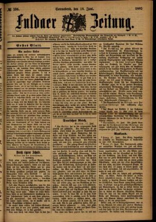 Ausgabe vom Samstag, den 18. Juni 1887.