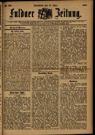 Ausgabe vom Samstag, den 18. Juni 1887.